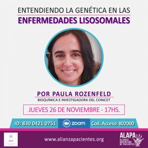 Charla "Entendiendo la Genética en las Enfermedades Lisosomales"